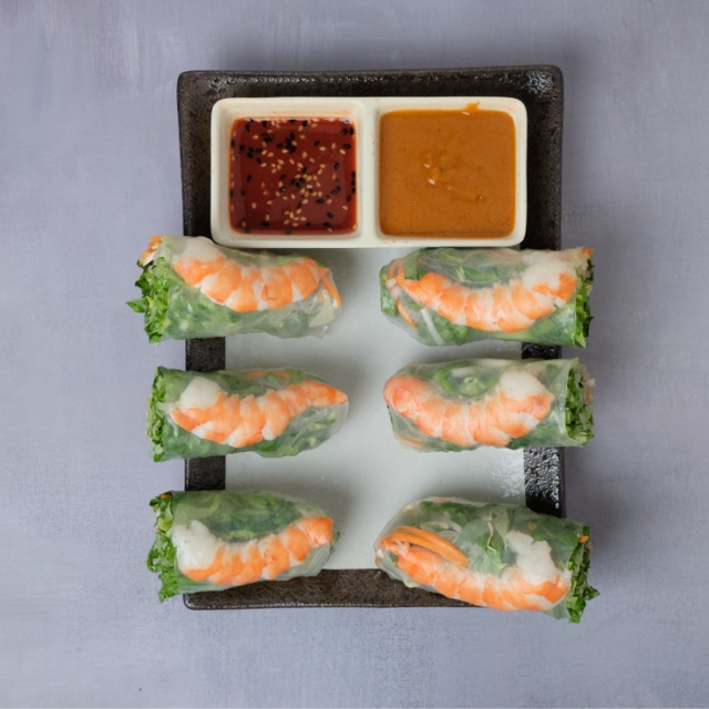 Shrimp Fresh Spring Rolls (6).